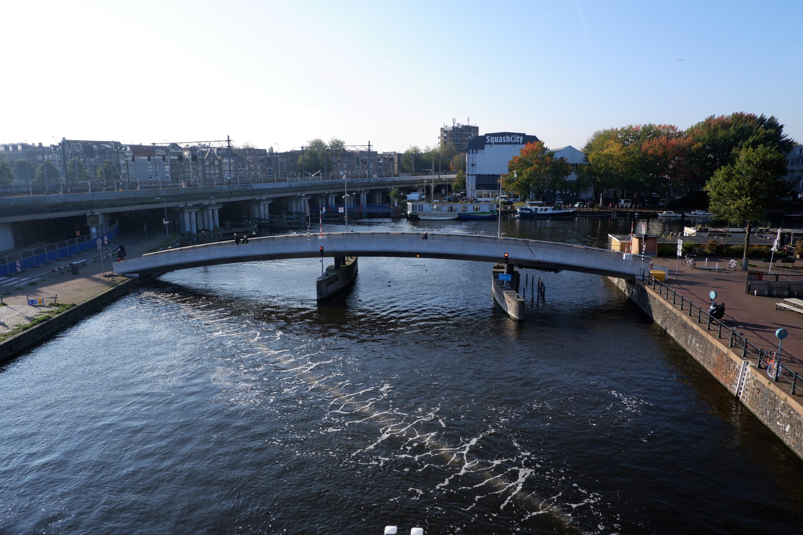 Bubble Barrier technology implemented in Amsterdam to capture plastic pollution from canals
